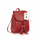 Rucsac dama din piele naturala DiAmanti Giuseppe Rosso